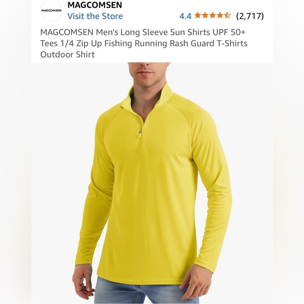 Men’s Quarter Zip Pullover - Neon Yellow, Medium